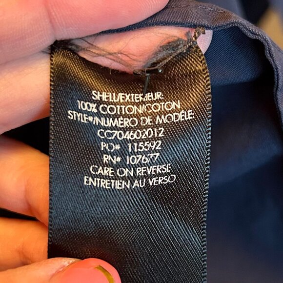 Alice + Olivia Split Back Off the Shoulder Coastal Crosby Top Blouse Navy Sz XS - Picture 12 of 13